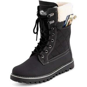 Women's Memory Foam Thermal Waterproof Deep Tread Rubber Sole Snow Boots